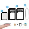 Универсальный адаптер для SIM-карт Micro Nano 1 в 1, конвертер Micro SIM с ключом-иголкой, набор держателей для SIM-карт для мобильного телефона, планшета