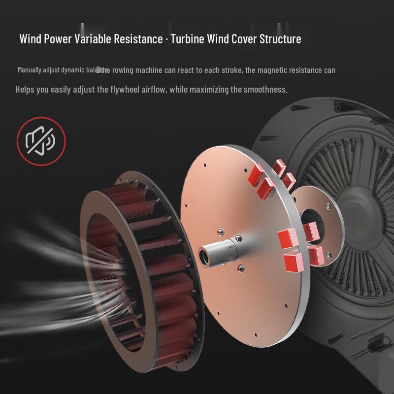 JOROTO Foldable Wind-Magnetic Rowing Machine CN plug (adapter included)