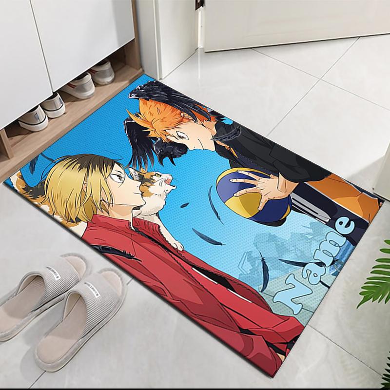 Custom Name Haikyu Printed Carpet, for Office Chair Living Room Bedroom Kitchen Room Decor Gifts.