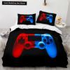 Пододеяльник Game King Queen 3D Black Game Handle Комплект постельного белья для детей, подростков, мальчиков, мужчин, геймеров, декор спальни, пододеяльник, наволочка