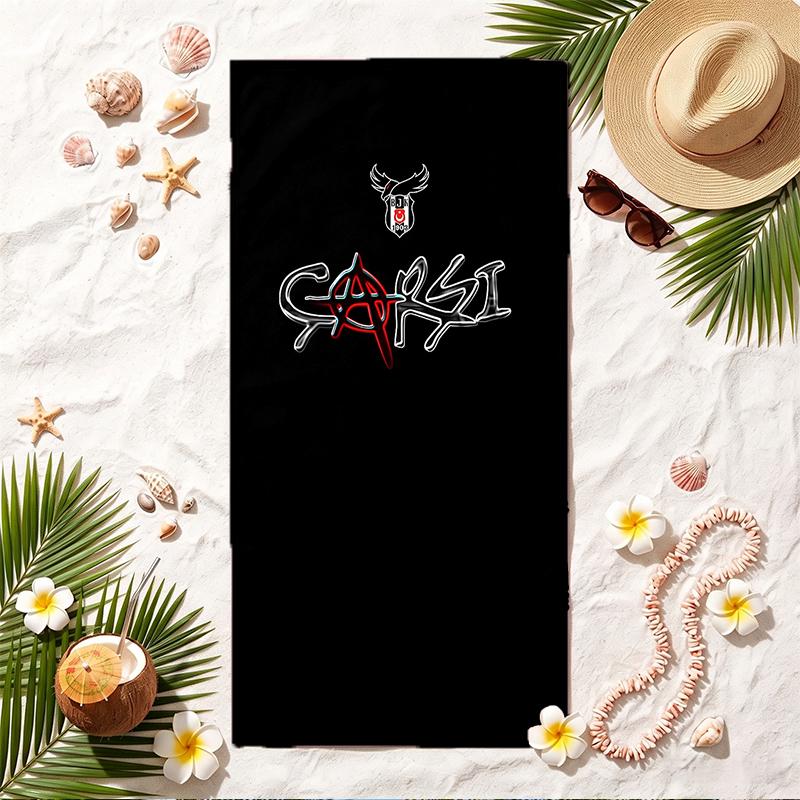 BJK FC Soft Beach Towel Stylish Beach Pool Towel for Summer Seaside Vacation Travel