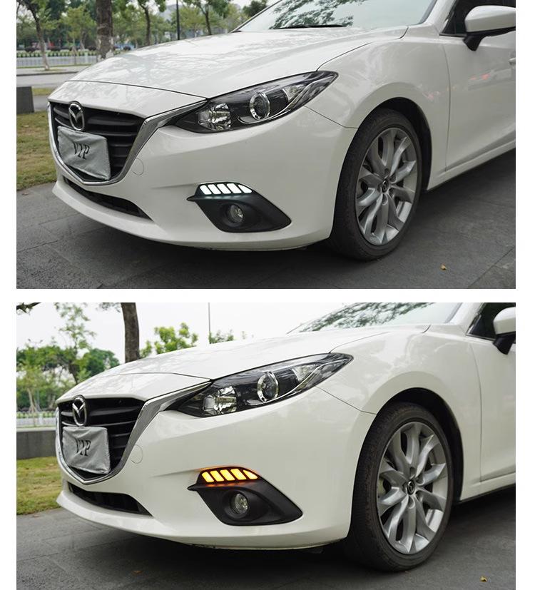 Mazda Axela 14-19 Светодиодные Дневные Ходовые Огни и Противотуманные Фары Комплект для Модификации Бампера