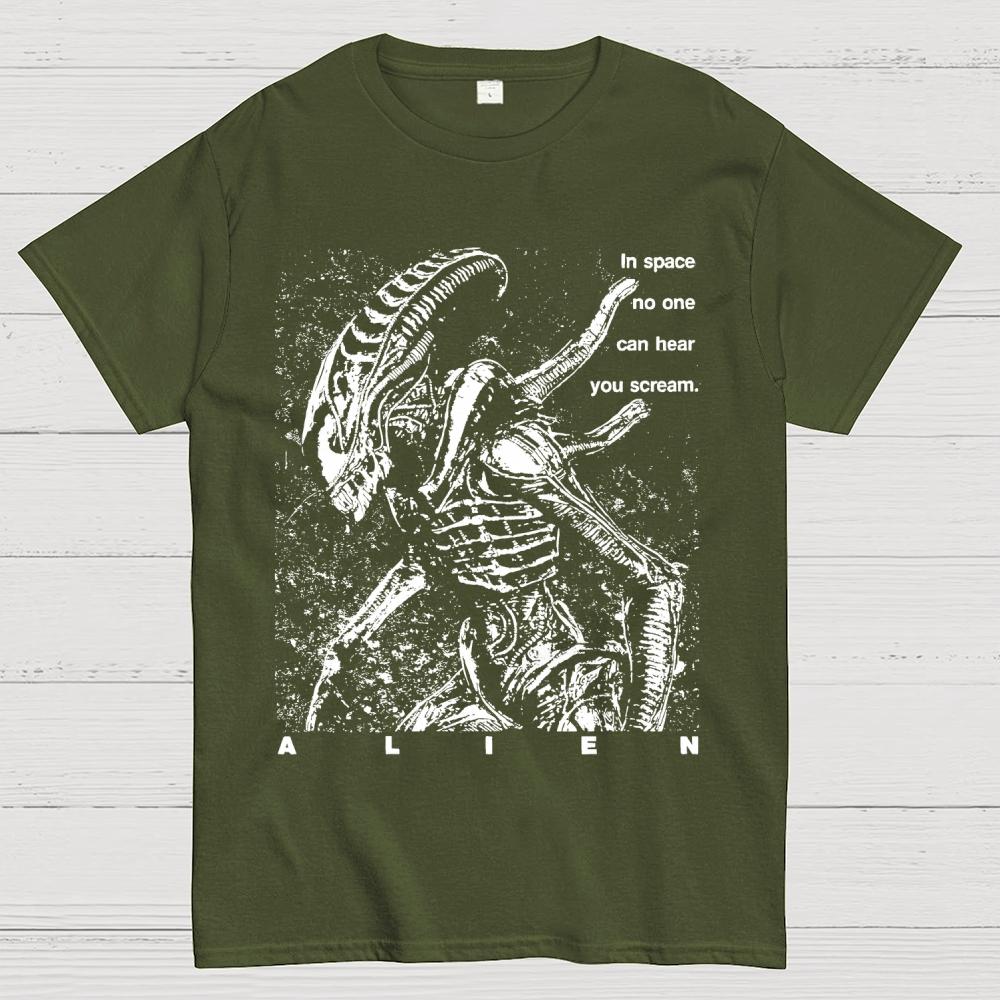 No One Can Hear You Scream Unisex 100% Cotton Summer Casual Cool Loose T-Shirt