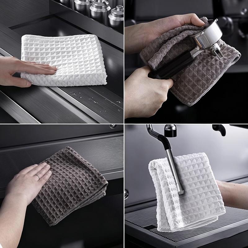 Coffee Bar Towel Microfiber Super Absorbent Cleaning Cloth Fast Dry Reusable for Kitchen Restaurant Hotel Home Use