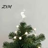 Creative Tree Top Ornament Metal Dog Christmas Topper, 11.81 Inch Cute Dachshund Topper Finishing Touch with Star, Holiday Decoration, Gifts