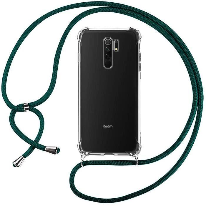 Чехол для Redmi 9 (6.53") - E.F.CONNECTION - Гибкий - Прозрачный-Темно-Зеленый