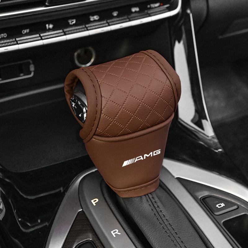 Car Gear Shift Knob Protector Cover Non-slip For Mercedes Benz AMG A C E S G Class GLA CLA GLK GLC CLS W204 W463 W176 W251 W205 HP3