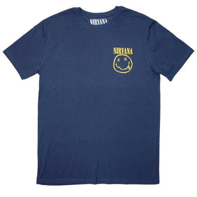 Nirvana Мини-футболка Happy Face унисекс для взрослых