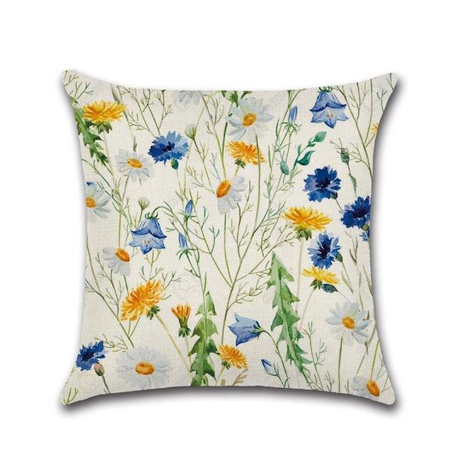 Tropical Plants Cushion Cover Decorative Pillowcases Flamingo Printing Cotton Linen Throw Pillow Case Flowers Pillow Cover Zt169