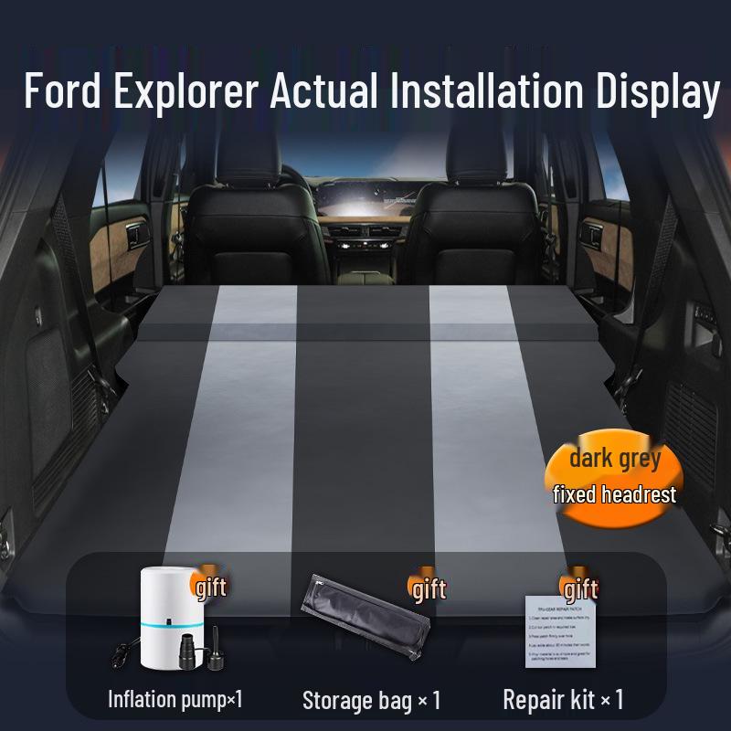 Автомобильный матрас для Ford Explorer: Надувная кровать в багажник и спальный коврик на заднее сиденье для кемпинга.