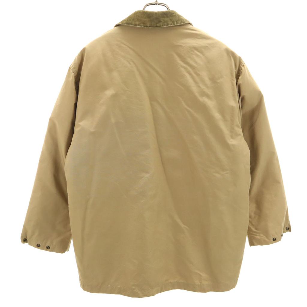 Woolrich 90-е Made in USA Старое пальто с вельветовым воротником M бежевое Мужское Б/У