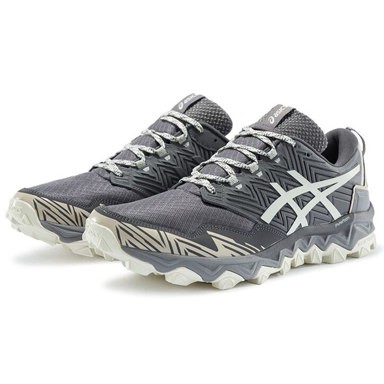 Asics Gel-FujiTrabuco 7 Удобные Универсальные Тканевые Синтетическая Кожа Низкие Кроссовки для Трейлраннинга Мужские Кроссовки Серый Белый 1011B256-020