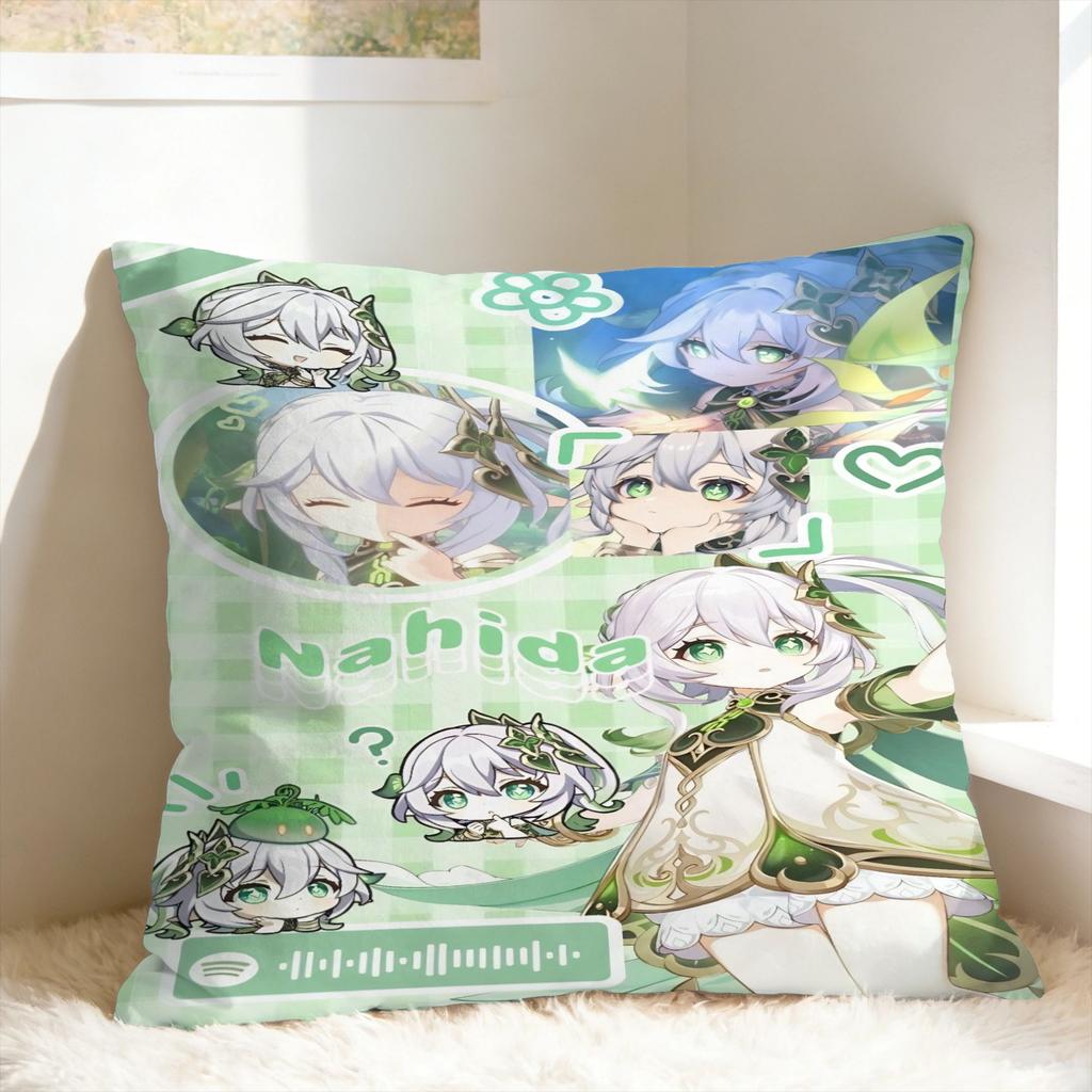 Anime Game G-Genshin Impact Pillowcases Cute Funny Pillow Case For Living Room Chair Graphic Pillow Cover