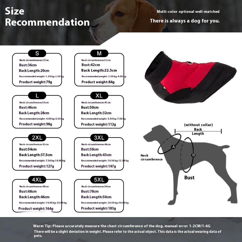 Thickened Warm Winter Dog Coat Thermal Insulated Pet Jacket for Autumn & Winter Season Ready Stock Dog Clothes