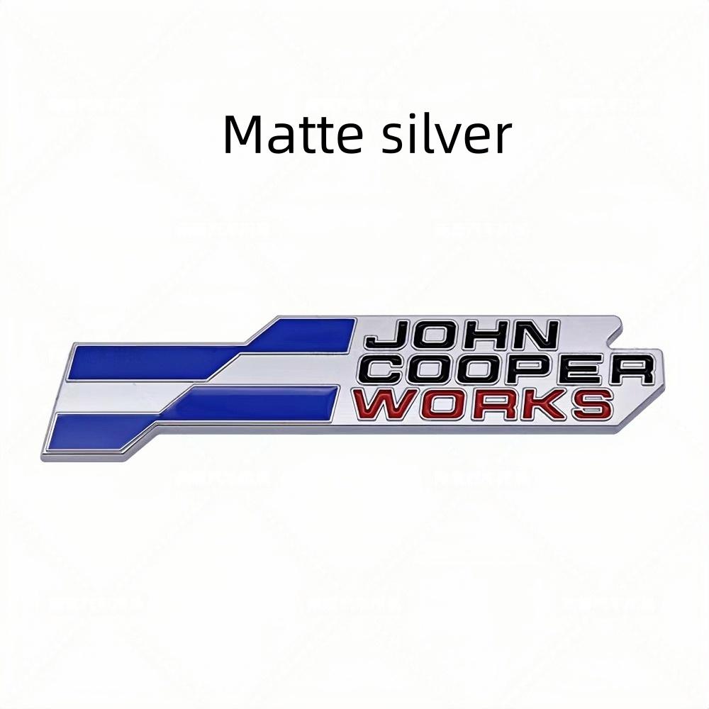 3D JCW John Cooper Works Metal Badge Sticker Front Grill Rear Trunk Emblem Decal