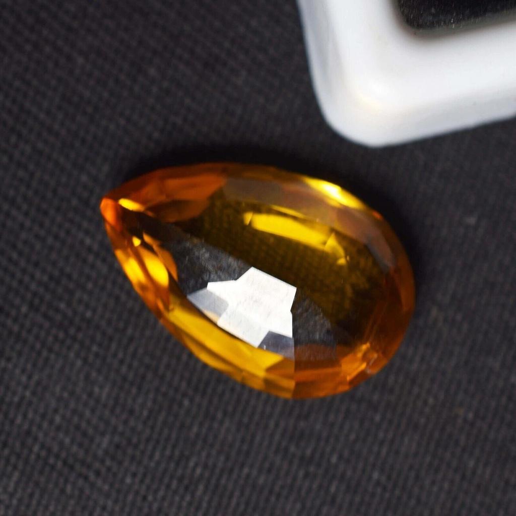 Top Quality Yellow Topaz Natural Pear Cut 7-9 Ct Certified Loose Gemstone