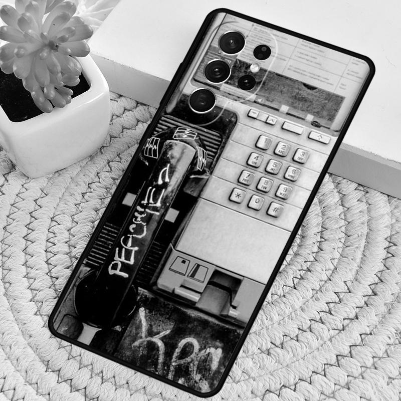 Ретро красный Таксофон Винтажный Таксофон Чехол для телефона Для Samsung Galaxy note 10 pro S26 S25 S24 S23 S22 Ultra Plus S21 FE S20 Чехол