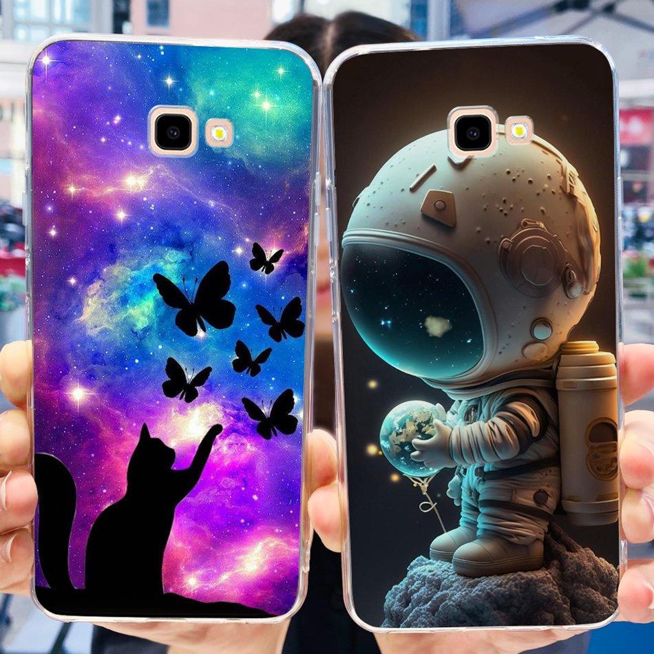For Samsung Galaxy J4 Plus 2018 Case Samsung J4+ J4 Core J 4 J4Core Elegant Flower Butterfly Painted Soft Silicone Phone Cases