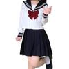 Длинная униформа Sea Sailor из трех предметов, красная, для старшей школы JK, большая, для школы Kansai Front, для школы Innocent, для школы, аутентичная, культурная, три белых предмета