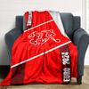 Switzerland National Football Team Logo Print Flannel Blanket High Quality Warm Comfortable Cover for All Seasons Perfect for Gift