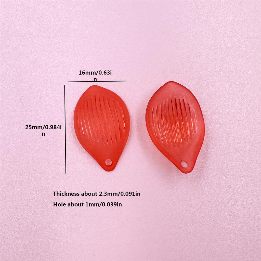 16*25 мм Изысканный головной убор Акриловый лист лотоса разбросанные бусины 20 шт. Материал полупрозрачные серьги Ювелирные аксессуары DIY Цветочный букет ручной работы