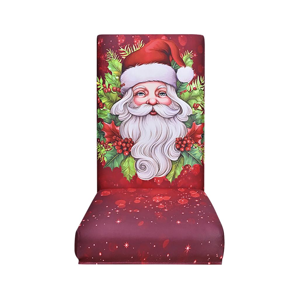 Рождественские чехлы на стулья, Высокоэластичные Съемные Моющиеся Чехлы-протекторы для сидений стульев Для Рождественского украшения Декор на Рождественскую тематику
