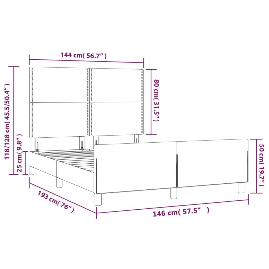 Bed Frame without Mattress Black 140x190 cm Velvet