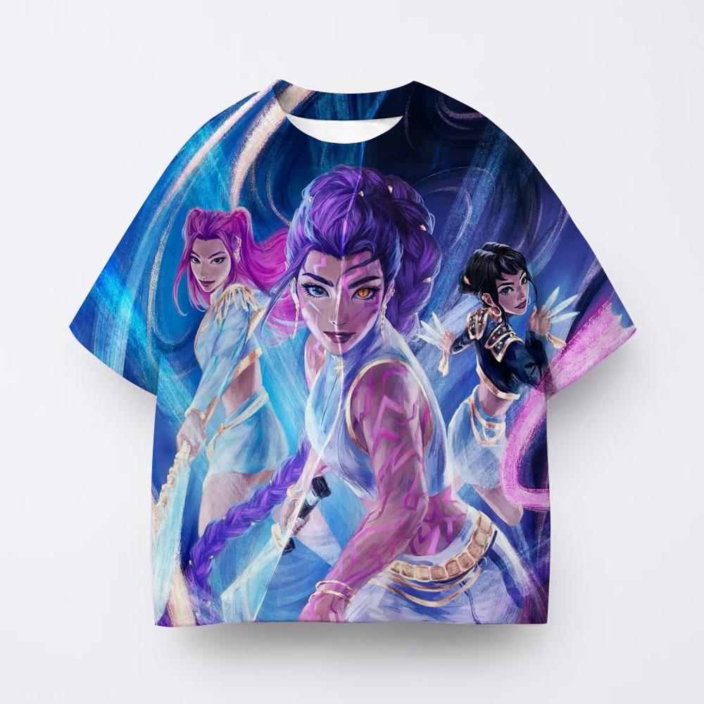 T-shirt Cartoon Print Fashion Girl Short Sleeve Children's Clothing Casual Comfortable Top T-shirt Girl