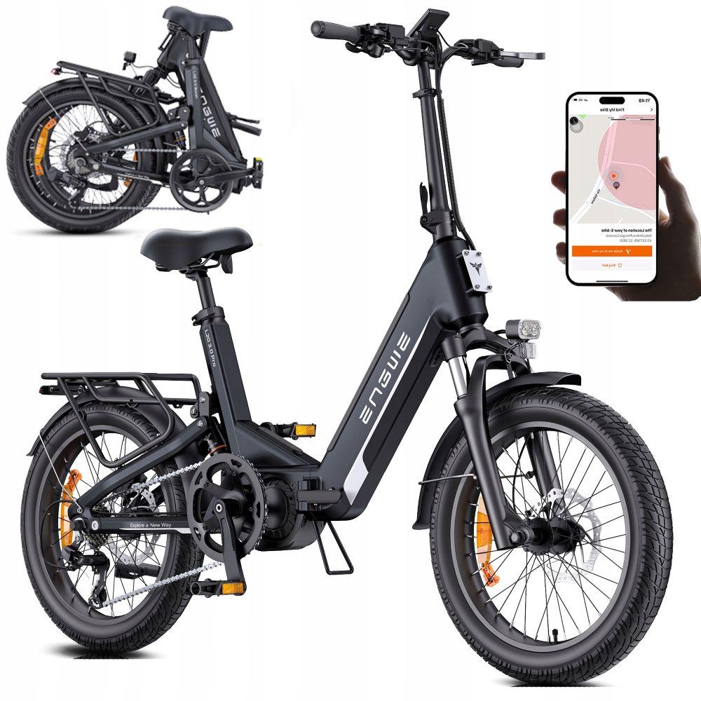 Foldable electric bicycle ENGWE L20 3.0 PRO, 250W motor, 48 V 15 Ah battery, top speed 25km/h, cruising range 160 kilometers, 20*3.0 inch tires