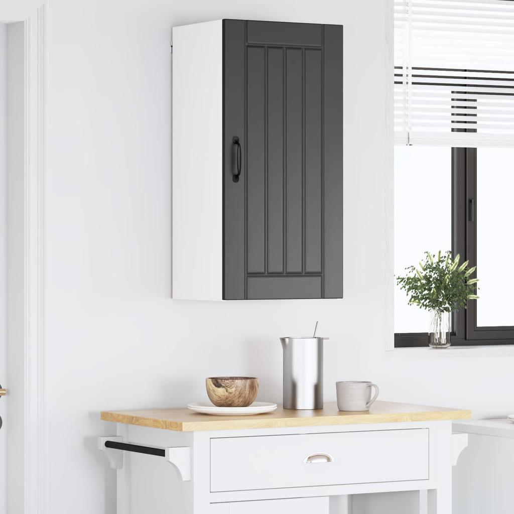 Wall Cabinet LUCCA Black 40 x 31 x 80 cm Particleboard