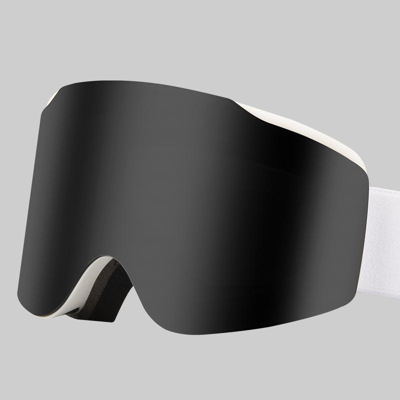 Anti-fog ski goggles with double-layer magnetic lenses, outdoor sports UV protection goggles for men and women