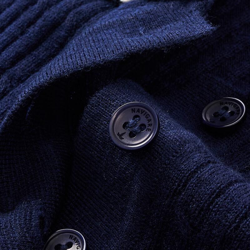 Navigare Women's Lapel Pullover Knit Wool Blend Sweater
