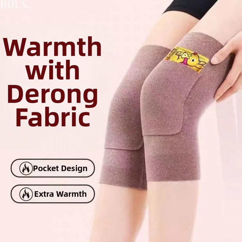 Elastic Cuffs Knee Sleeves Insert Pocket Knee Warmer Sleeves for Women and Men