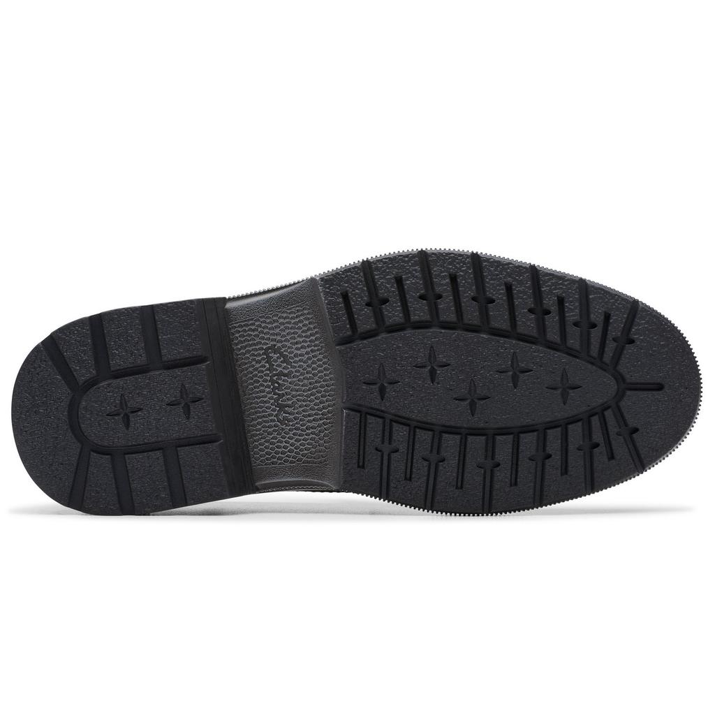 Clarks Кожаные Формальные Бизнес-Туфли Круглый Носок Без Шнурков Простые Повседневные Мужская Обувь Черный 261769297