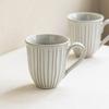 Минималистичная рельефная кружка, изысканная керамическая чашка, стакан для воды, бытовая кофейная чашка, чашка для молока на завтрак