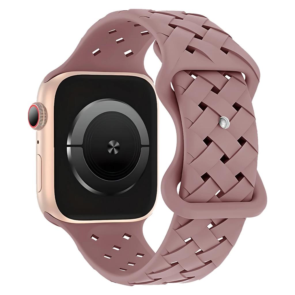 Strap for Apple Watch Band Ultra 49mm 44mm 40mm 45mm 41mm 46mm 42mm Sport Silicone Woven Loop Bracelet IWatch Series 10 9 8 7 6