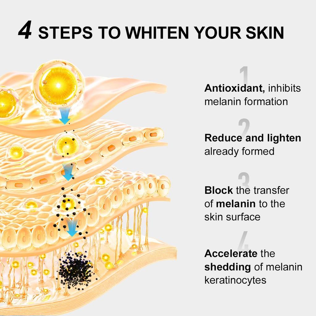 Витамин С для лица Крем Пигменты Удаление темных пятен Укрепляющий Осветляющий Крем для лица Средства по уходу за кожей Красота Здоровье