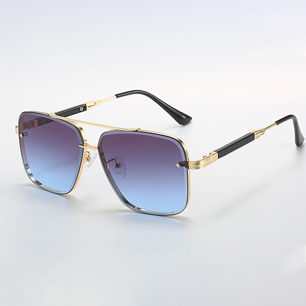 Новые винтажные женские солнцезащитные очки, модные, квадратные, с золотой окантовкой, с линзами с фиолетовым градиентом, солнцезащитные очки, подарок