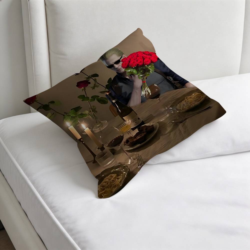 Funny AAlbert Wesker Decorative Square Pillow Cover Soft  Comfortable Pillow Case Sofa Bed Home Decoration