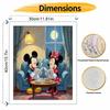 Disney Mickey Minnie Reading Oil Paint Art Painting Kit Home Wall Decor Handmade Gift Relaxing Time Cozy Lounge Room Modern Art Decor