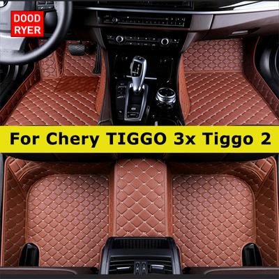 DOODRYER Custom Car Floor Maters For Chery Tiggo 2 Tiggo3x Auto Carpets Foot Coche Accessorie