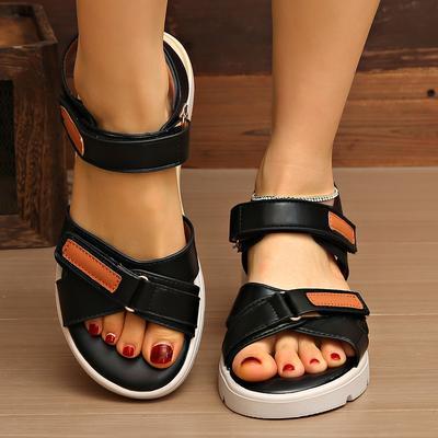 Женские римские сандалии, новая летняя мода, сказочный стиль с юбкой, французские туфли на платформе с липучками для пляжа