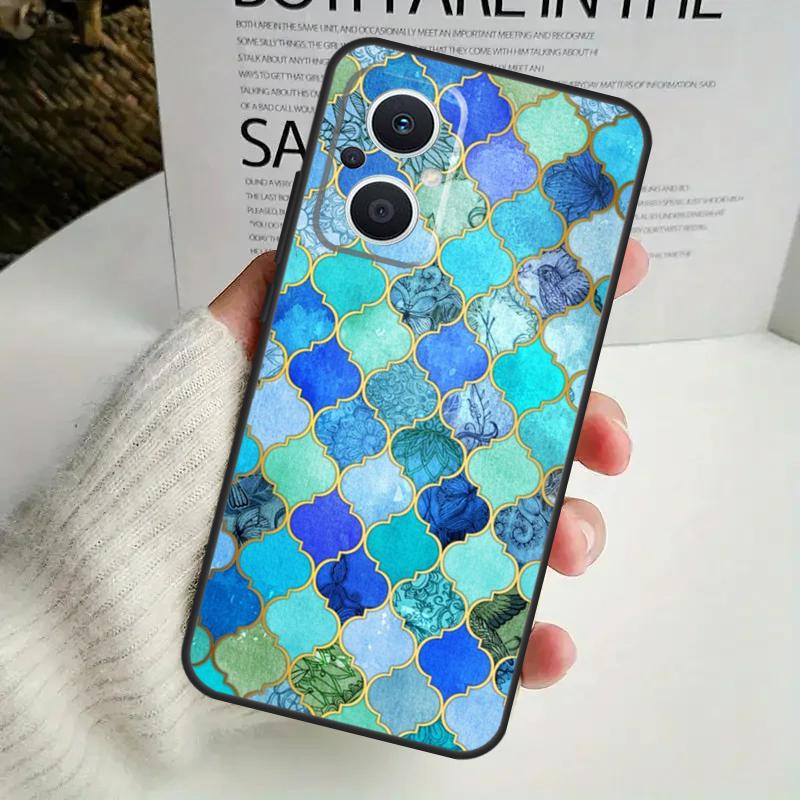 Moroccan Pattern Case For OPPO Reno 11F 10 Pro 4 5 6 7 8 Lite 4Z 5Z 8T OPPO Find X6 X5 Pro X2 X3 Neo Cover