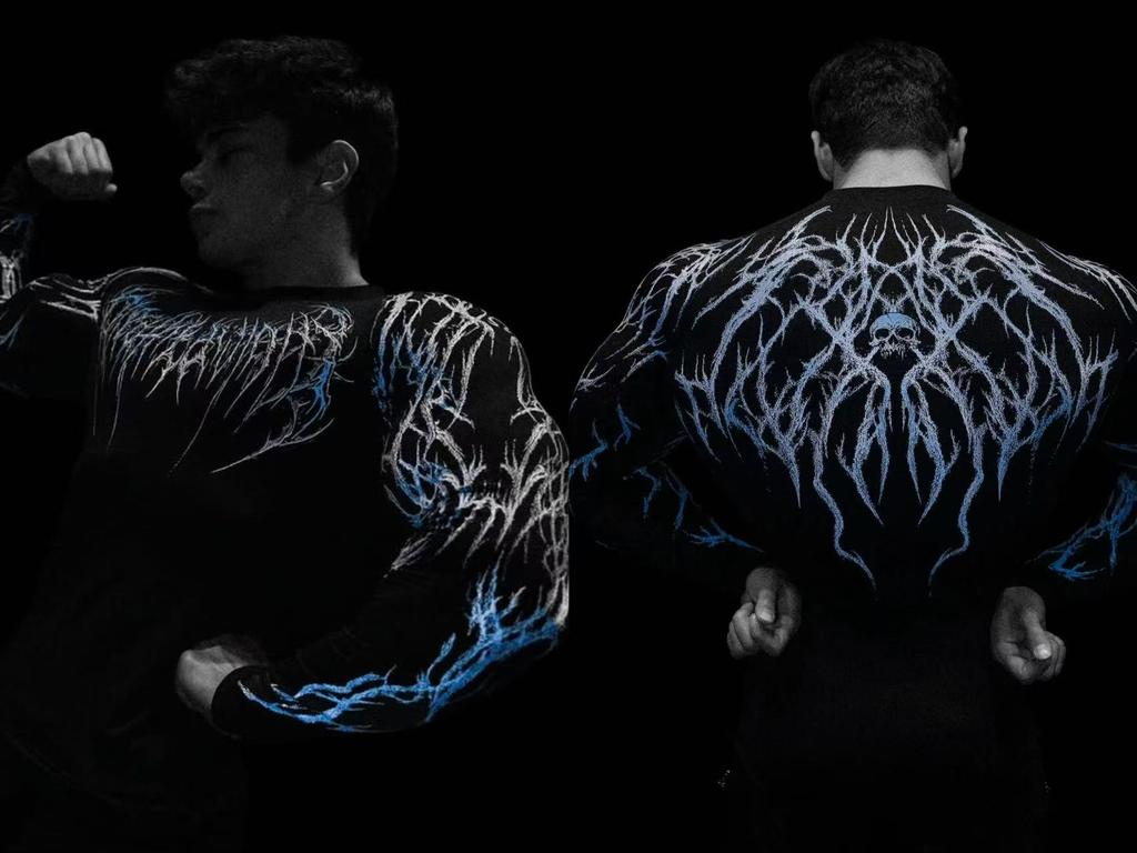 Breathedivinity 2025 Venom Фитнес Быстросохнущая Унисекс Компрессионная Рубашка с Длинным Рукавом
