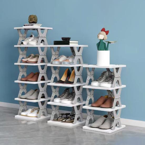 Органайзер для обуви с пыленепроницаемыми отсеками, складная конструкция, большая вместимость, портативная складная стойка для хранения обуви