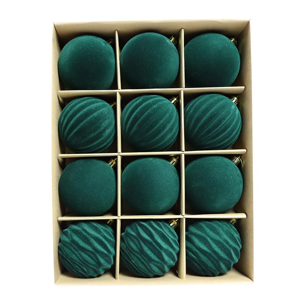 Рождественский шар бархатные елочные украшения 3,15 дюйма 12 штук пластиковые шары елочные украшения красные