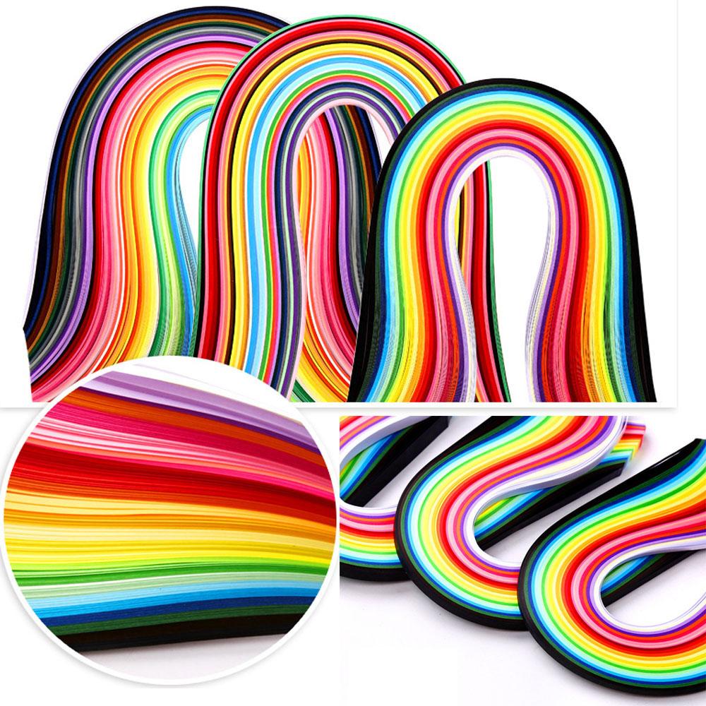 500pcs 50 Colors Home DIY Paper Quilling Paper Decor Pressure Relief Gift Craft Tools