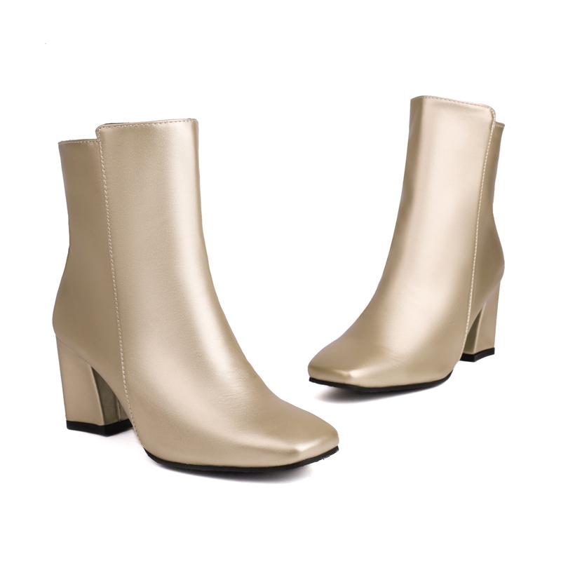 Модные ботильоны для женщин, элегантные, золотисто-серебристо-розовые, короткие, женские, на высоком каблуке, зимние, танцевальные, вечерние, большой размер 50