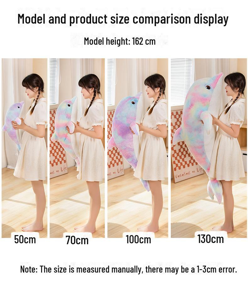 Красочная плюшевая подушка для сна в виде дельфина-кита для детей