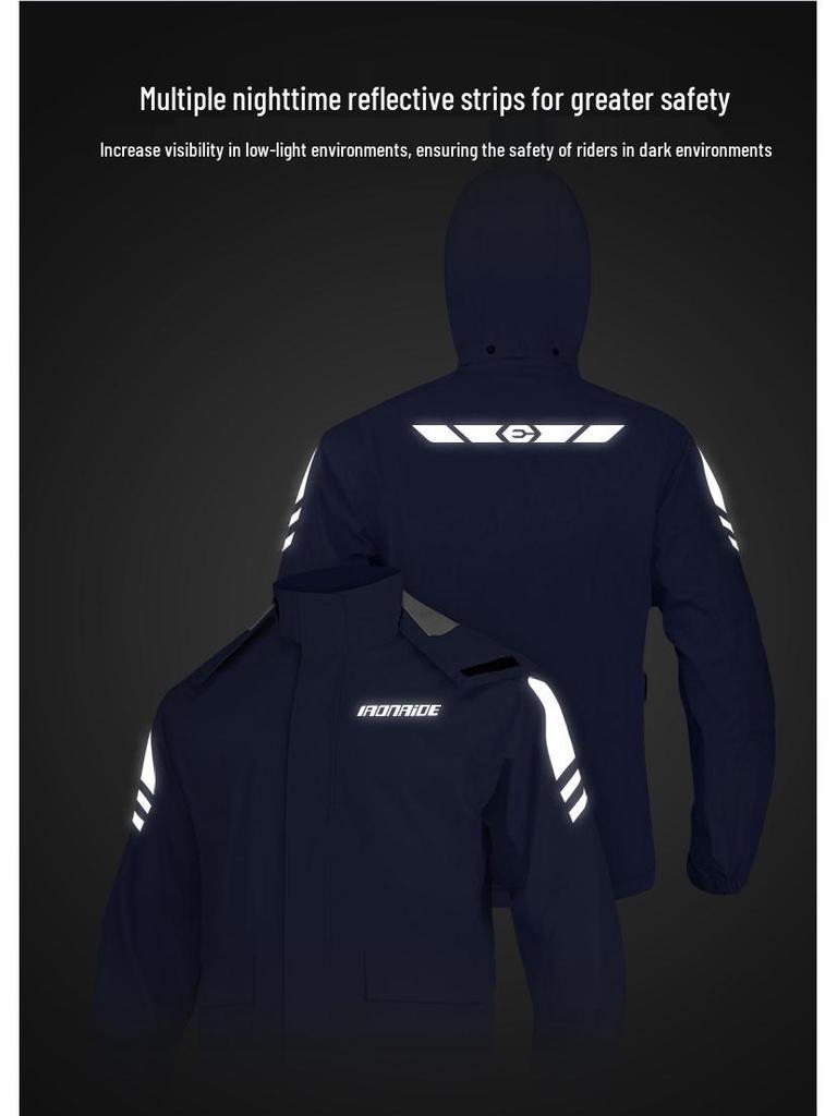 Motorcycle Riding Raincoat Set: Waterproof Outdoor Suit with Shoe Covers